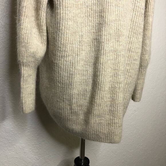 Rachel Parcell cream tan fuzzy soft open front shawl collar cardigan size XXS - Picture 10 of 12